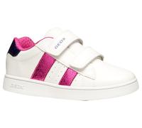 Geox J ECLYPER Baskets pour Fille, Blanc/DK Fuchsia, Pointure 41, Blanc DK Fuchsia, 25 EU