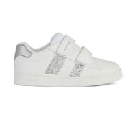 Geox J Eclyper Girl A Basket, Blanc/Argent, 35 EU