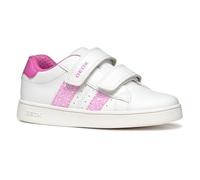 Geox J ECLYPER Girl A Basket, White/Fuchsia, 32 EU