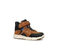 Geox J FLEXYPER Boy B ABX Bottine, LT Brown/Black, 36 EU