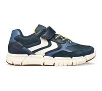 Geox J Flexyper Boy B Basket, Bleu Marine/Jaune, 36 EU