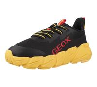 Geox J Flexyper Fast Boy Basket, Noir/Jaune, 29 EU