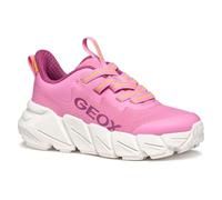 Geox J FLEXYPER Fast Girl, Basket Fille, Pink/Yellow,