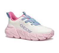 Geox J FLEXYPER Fast Girl Basket, White/Pink, 37 EU
