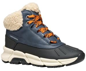 Geox J FLEXYPER Plus Bottes pour garçon, bleu marine/orange foncé, taille 36 EU, Bleu marine Dk Orange, 36 EU