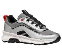 Geox J Flexyper Plus Boy Basket, Silver Lt Red, 38 EU