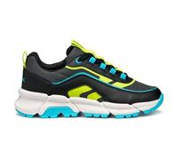 Geox J FLEXYPER Plus Boy Baskets pour garçon Noir/Bleu LT Taille 33 EU, Black Lt Blue, 33 EU