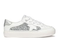 Geox J GISLI Girl B Sneakers White/LT Silver, 32 EU