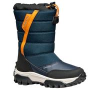 Geox J Himalaya Boy B ABX Bottes Hautes au Genou, Bleu Marine/Orange, 27 EU