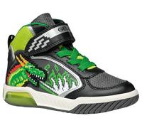 Geox J INEK Baskets pour garçon - Noir/Citron Vert - Pointure 33 EU, Noir/Citron Vert, 33 EU