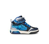 Geox J INEK Boy A, Basket, Navy/Turquoise,