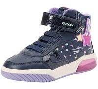 Geox J INEK Girl B Basket, Navy/Multicolor, 34 EU