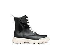 Geox J Junette Girl G Bottine, Black/Milk, 39 EU