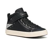 Geox J Kalispera Girl Basket, Black DK Silver, 28 EU