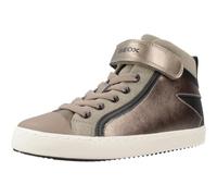Geox J Kalispera Girl Basket, Beige foncé et Noir, 38 EU