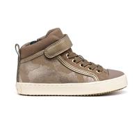 Geox J Kalispera Girl Basket, Gris fumé Platine, 28 EU