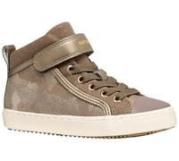 Geox J Kalispera Girl Basket, Gris fumé Platine, 33 EU