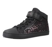 Geox J Kalispera Girl Basket, Noir/Violet, 35 EU