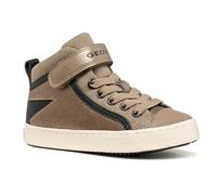 Geox J Kalispera Girl Baskets Beige/Noir DK Taille 34 EU, Beige foncé et Noir, 34 EU