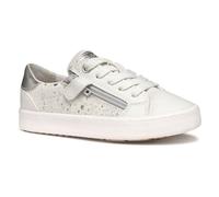 Geox J Kilwi Girl A Basket, Off White/Silver, 27 EU