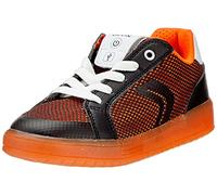 Geox J KOMMODOR Boy AI Sneakers Basses, Noir (Black/Orange), 39 EU