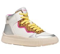 Geox J Laquinny Girl Basket, Blanc/Fuchsia, 37 EU