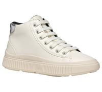 Chaussures Geox Laquinny blanc pur gris argent fille - 28