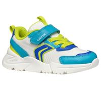 Geox J Loftus Boy B, Basket garçon, White/Turquoise,