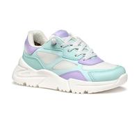 Geox J Loftus Girl B, Basket Fille, Aqua/White,