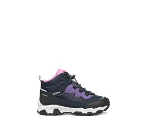 Geox J Magnetar G. B ABX Basket, Bleu Marine Violet, 37 EU
