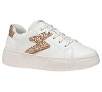 Geox J Mikiroshi Girl A Basket, Blanc/Or rosé, 34 EU