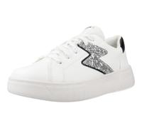Geox J MIKIROSHI Girl A, Basket Fille, White/Silver,
