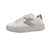 Geox J Mikiroshi Girl A Baskets pour Fille, Blanc/Fuchsia, 32 EU