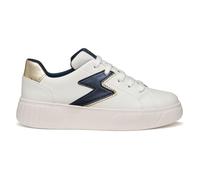 Geox J Mikiroshi Girl Basket, Blanc/Bleu Marine, 30 EU