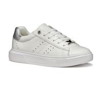 Geox J NETTUNO Girl B, Basket Fille, White/Silver,