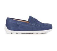 Geox J New Fast Boy A Moccasine, Bleu Marine/Blanc, 34 EU