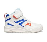 Geox J Perth Boy Basket, Blanc/Rouge, 34 EU