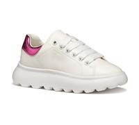Geox J PUFFYPOP Girl A Basket, White/Fuchsia, 36 EU