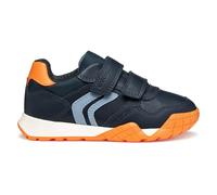 Geox J RANN-E Baskets pour garçon Bleu Marine/Orange Taille 32 EU, Bleu Marine/Orange., 32 EU