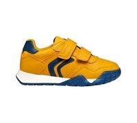 Geox J RANN-E Baskets pour garçon, Jaune/Bleu Marine, 32 EU, Jaune Marine, 32 EU