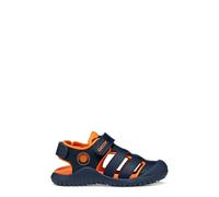 Geox J S. Fusbetto Pro Bo Sandales, Bleu Marine/Orange, 32 EU