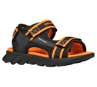 Geox J Sandal Airadyum Bo, Noir/Orange, 31 EU