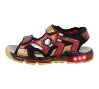 Geox J Sandal Android Boy, Noir/Rouge, 24 EU