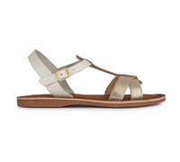 Geox J Sandal Eolie Girl, Lt Ivory Platinum, 34 EU