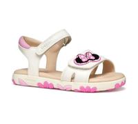 Geox J Sandal Haiti Girl, White/DK Pink, 35 EU