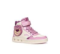 Geox J Skylin Girl Basket, DK Pink Lt Ivoire, 27 EU