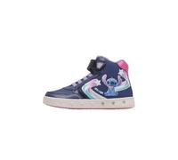 Geox J Skylin Girl F Basket, Navy/Fuchsia, 27 EU