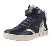 Geox J Skylin Girl G Basket, Navy/Platinum, 27 EU
