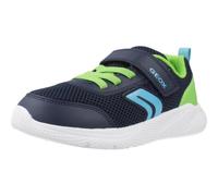 Geox J SPRINTYE Baskets pour garçon Bleu Marine/Citron Vert Taille 35 EU, Bleu Marine/Citron Vert, 35 EU