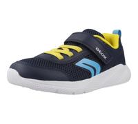 Geox J SPRINTYE Boy A Baskets Bleu Marine/Jaune Taille 30 EU